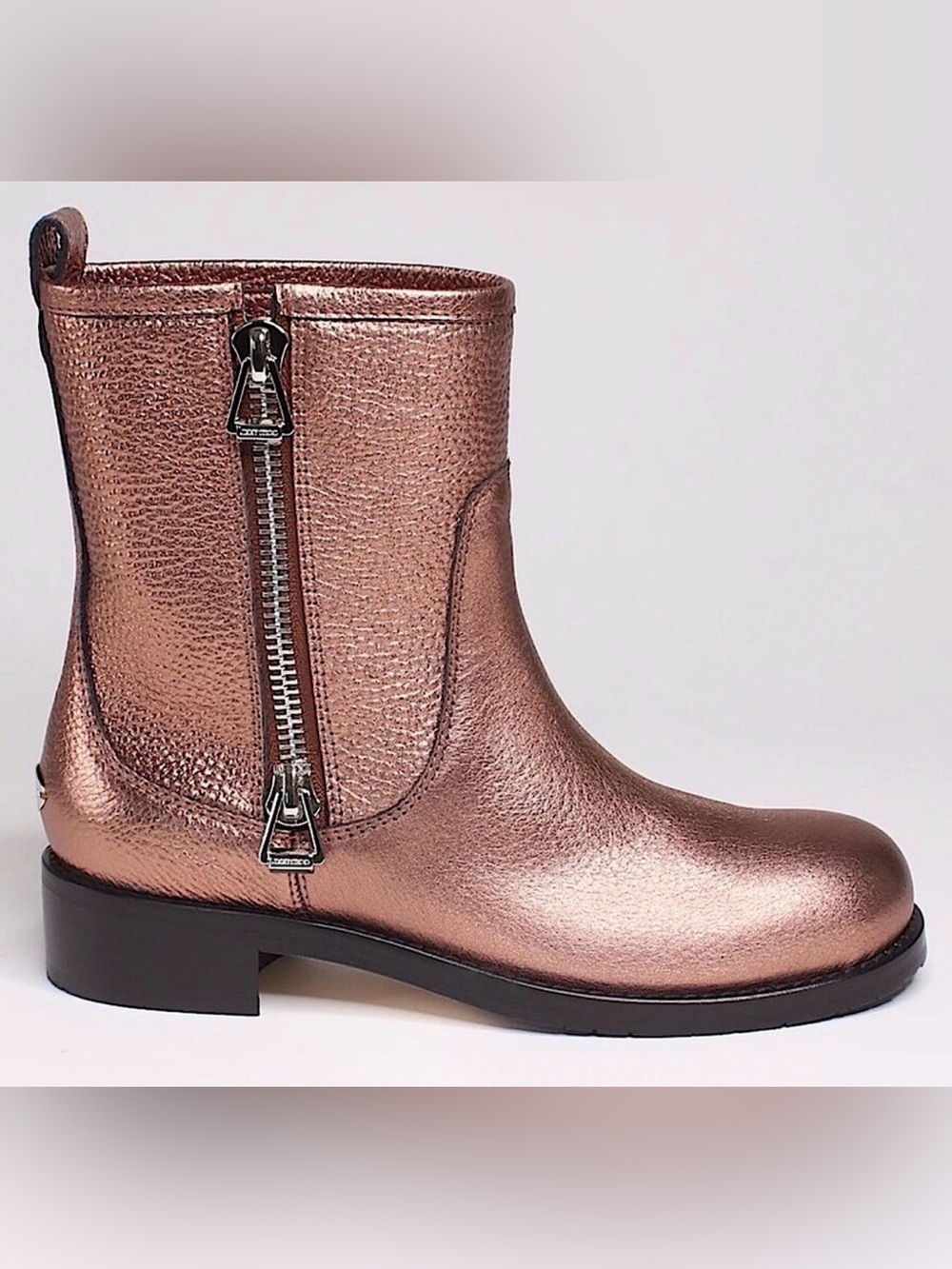 JIMMY CHOO Metallic Copper Women’s Ankle Boots